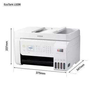 Cerneală pentru imprimantă EPSON EcoTank L5296, 4 în 1, A4, 1440x5760 dpi, 33 ppm, USB, Wi-Fi, LAN, alb