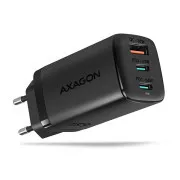 AXAGON ACU-DPQ65, încărcător de rețea GaN 65W, 3x port (USB-A   USB-C dual), PD3.0/QC4 /PPS/Apple, negru
