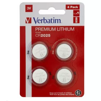 Baterie litiu VERBATIM CR2025 3V Pachet 4