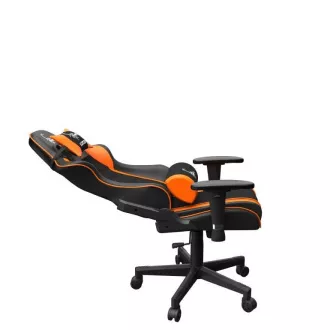 GEMBIRD Scaun gaming / scaun gaming SCORPION 04, plasa neagra, piele portocalie