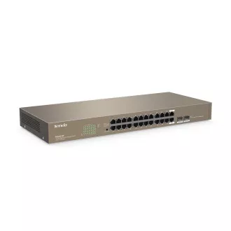 Tenda TEG1024F - 22-port Gigabit Ethernet Switch + 2x Combo SFP/RJ45, 10/100/1000 Mbps, Fanless, Rackmount, Kov - Despachetat Tenda TEG1024F - 22-port Gigabit Ethernet Switch + 2x Combo SFP/RJ45, 10/100/1000 Mbps, Fanless, Rackmount, Kov - Despachetat
