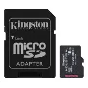 Card Kingston 16GB microSDHC Industrial C10 A1 pSLC + Adaptor SD