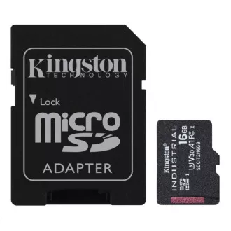Card Kingston 16GB microSDHC Industrial C10 A1 pSLC + Adaptor SD