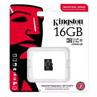 Card Kingston 16GB microSDHC Industrial C10 A1 pSLC Pachet unic