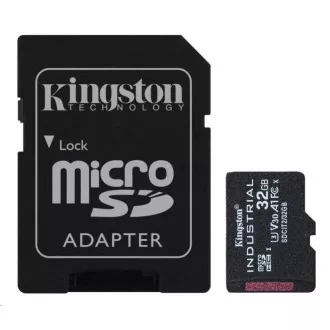 Card Kingston 32GB microSDHC Industrial C10 A1 pSLC + Adaptor SD