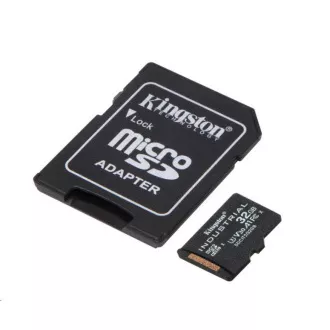 Card Kingston 32GB microSDHC Industrial C10 A1 pSLC + Adaptor SD