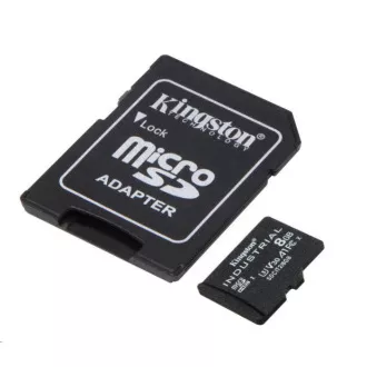 Card Kingston 8GB microSDHC Industrial C10 A1 pSLC + Adaptor SD