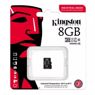 Card Kingston 8GB microSDHC Industrial C10 A1 pSLC Pachet unic