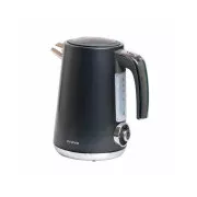 Fierbător electric ORAVA Delux-1, 2200 W, 1,7 l, control temperatură, oprire automată, oțel inoxidabil negru