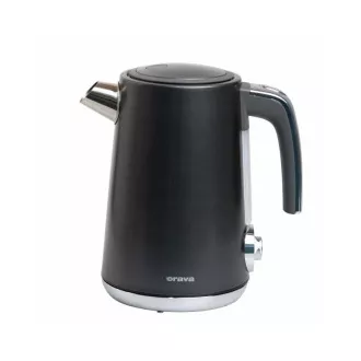 Fierbător electric ORAVA Delux-1, 2200 W, 1,7 l, control temperatură, oprire automată, oțel inoxidabil negru