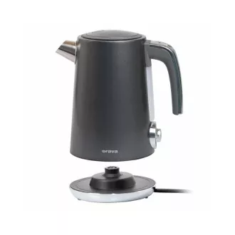 Fierbător electric ORAVA Delux-1, 2200 W, 1,7 l, control temperatură, oprire automată, oțel inoxidabil negru