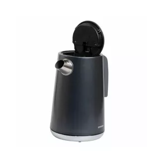 Fierbător electric ORAVA Delux-1, 2200 W, 1,7 l, control temperatură, oprire automată, oțel inoxidabil negru