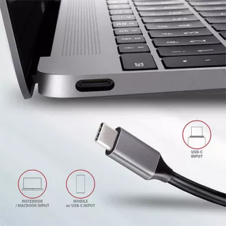 AXAGON HMC-5, hub USB 3.2 Gen 1, porturi 2x USB-A, HDMI, slot SD / microSD, PD 100W, cablu USB-C 20cm
