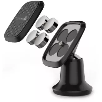 Suport auto magnetic universal CONNECT IT InCarz 4Ultra, 4 magneți, negru