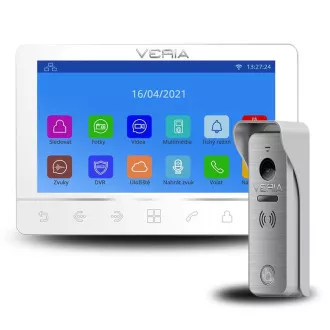 Videofon Veria SET 8276B alb + stație de intrare 831 din seria 2-WIRE