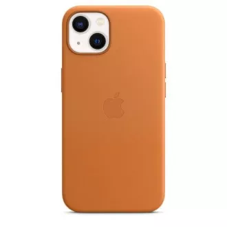 Husă din piele APPLE iPhone 13 cu MagSafe - maro auriu