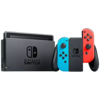 Set Nintendo Switch (model OLED) roșu neon și albastru
