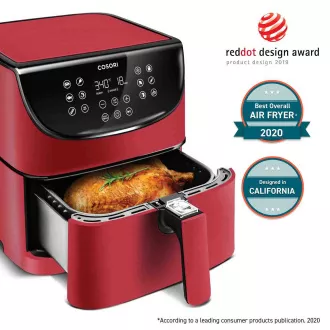 Cosori CP158-AF PREMIUM - Prăjitor cu aer cald de 5,5 l 5 x frigărui și grătar. grilă, roșu Cosori CP158-AF PREMIUM - Prăjitor cu aer cald de 5,5 l 5 x frigărui și grătar. grilă, roșu
