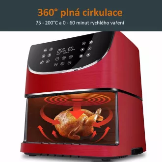 Cosori CP158-AF PREMIUM - Prăjitor cu aer cald de 5,5 l 5 x frigărui și grătar. grilă, roșu Cosori CP158-AF PREMIUM - Prăjitor cu aer cald de 5,5 l 5 x frigărui și grătar. grilă, roșu