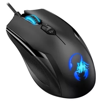 Mouse GENIUS GX GAMING AMMOX X1 600, cu fir, 3200 dpi, iluminare de fundal RGB, USB, negru