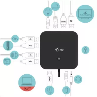 Stație de andocare iTec USB-C HDMI DP, putere 100 W Stație de andocare iTec USB-C HDMI DP, putere 100 W