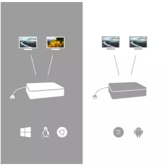 Stație de andocare iTec USB-C HDMI DP, putere 100 W Stație de andocare iTec USB-C HDMI DP, putere 100 W