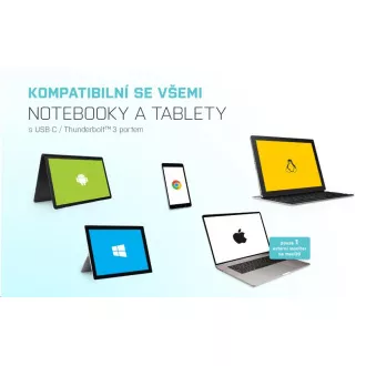 Stație de andocare iTec USB-C HDMI DP, putere 100 W Stație de andocare iTec USB-C HDMI DP, putere 100 W