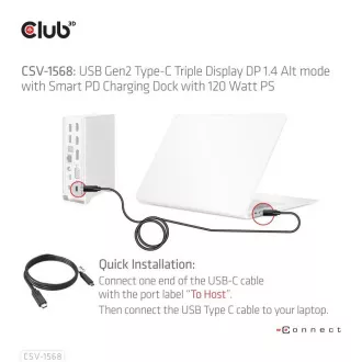Stație de andocare Club3D USB-C 12v1, 1xDP, 2xHDMI, 1xVGA, 2xUSB-C, 4xUSB, 1xRJ45, 1x3.5mm, gri