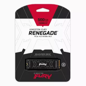 Kingston FURY RENEGADE SSD 500GB M.2 2280 NVMe™ PCIe Gen 4 (R 7300MB/s; W 3900MB/s) Kingston FURY RENEGADE SSD 500GB M.2 2280 NVMe™ PCIe Gen 4 (R 7300MB/s; W 3900MB/s)
