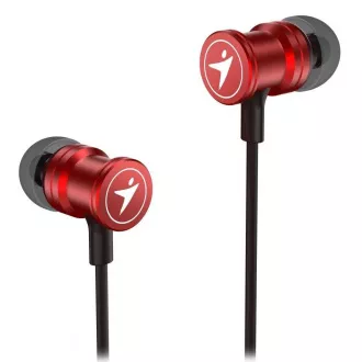 Căști GENIUS HS-M316 METALLIC RED, 4pin 3, mufă 5 mm, roșu