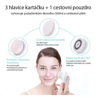 TOUCHBeauty 0759A Perie de curățare pentru piele 3 în 1 roz TOUCHBeauty 0759A Perie de curățare pentru piele 3 în 1 roz