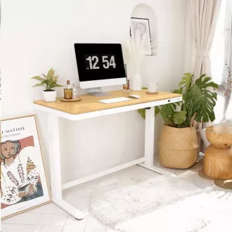Delso WORKSTATION Masa electrica cu inaltime reglabila stejar / alb