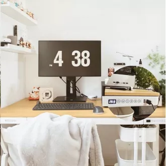 Delso WORKSTATION Masa electrica cu inaltime reglabila stejar / alb