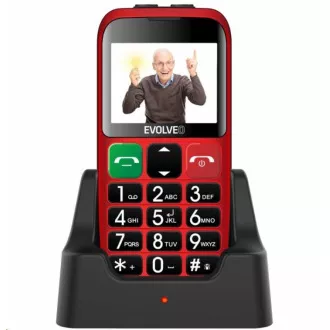 EVOLVEO EasyPhone EB, telefon mobil pentru seniori cu suport de incarcare, rosu EVOLVEO EasyPhone EB, telefon mobil pentru seniori cu suport de incarcare, rosu