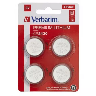 Baterie Litiu VERBATIM CR2430 3V Pachet 4 Baterie Litiu VERBATIM CR2430 3V Pachet 4