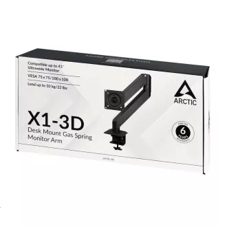 Suport monitor ARCTIC X1-3D, otel, negru mat Suport monitor ARCTIC X1-3D, otel, negru mat