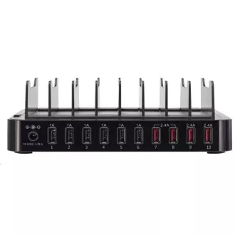 CONRAD Statie de incarcare USB cu suporturi pentru telefoane mobile si tablete VOLTCRAFT PS-10 10 x USB CONRAD Statie de incarcare USB cu suporturi pentru telefoane mobile si tablete VOLTCRAFT PS-10 10 x USB