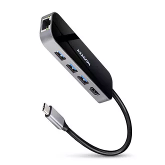 AXAGON HMC-6GL, hub USB 3.2 Gen 1, porturi 3x USB-A, HDMI, RJ-45 GLAN, PD 60W, cablu USB-C 20cm AXAGON HMC-6GL, hub USB 3.2 Gen 1, porturi 3x USB-A, HDMI, RJ-45 GLAN, PD 60W, cablu USB-C 20cm