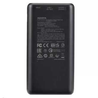 ADATA PowerBank P20000QCD - baterie externa pentru telefon mobil/tableta 20000mAh, 2, 1A, negru