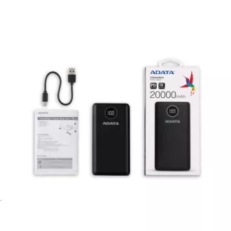ADATA PowerBank P20000QCD - baterie externa pentru telefon mobil/tableta 20000mAh, 2, 1A, negru