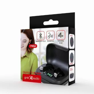 Căști GEMBIRD FitEar-X300B, Bluetooth, TWS, negru