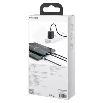 Baseus Rapid Series Rapid Series Cablu de încărcare / date 3in1 Type-C/ (Micro USB   Lightning PD 20W   USB-C) 1,5 m negru