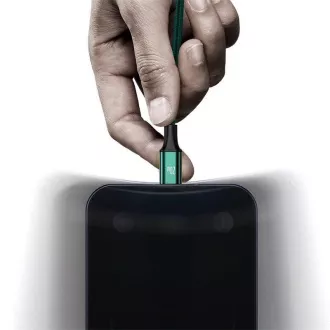 Baseus Rapid Series Rapid Series Cablu de încărcare / date 3in1 Type-C/ (Micro USB   Lightning PD 20W   USB-C) 1.5m verde
