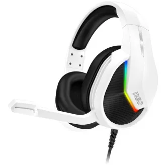Căști de gaming CONNECT IT NEO cu microfon, 1xJack + USB, alb