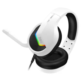 Căști de gaming CONNECT IT NEO cu microfon, 1xJack + USB, alb