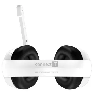 Căști de gaming CONNECT IT NEO cu microfon, 1xJack + USB, alb