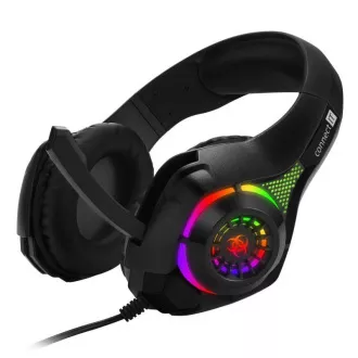 Căști gaming CONNECT IT BIOHAZARD cu microfon, 1xJack + USB, negru
