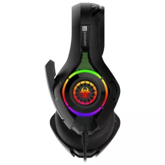 Căști gaming CONNECT IT BIOHAZARD cu microfon, 1xJack + USB, negru