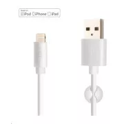 Cablu de date și încărcare fix, USB-A -> Lightning (MFI), 20 W, lungime 1 m, alb