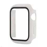 COTEetCI carcasă din policarbonat cu ecran protector pentru Apple Watch 41 mm alb